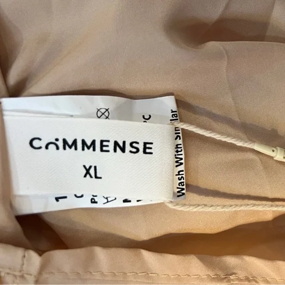 NWT Commense tan Pleated Ruched Maxi Gown - Picture 4 of 10